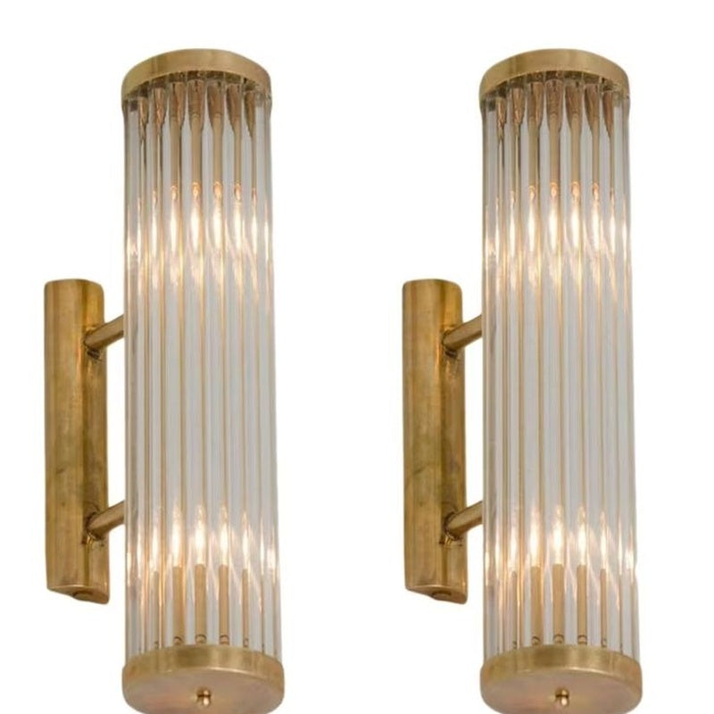 Atelier Sconce House Brockenhurst Glass Rod Wall Panel Pair