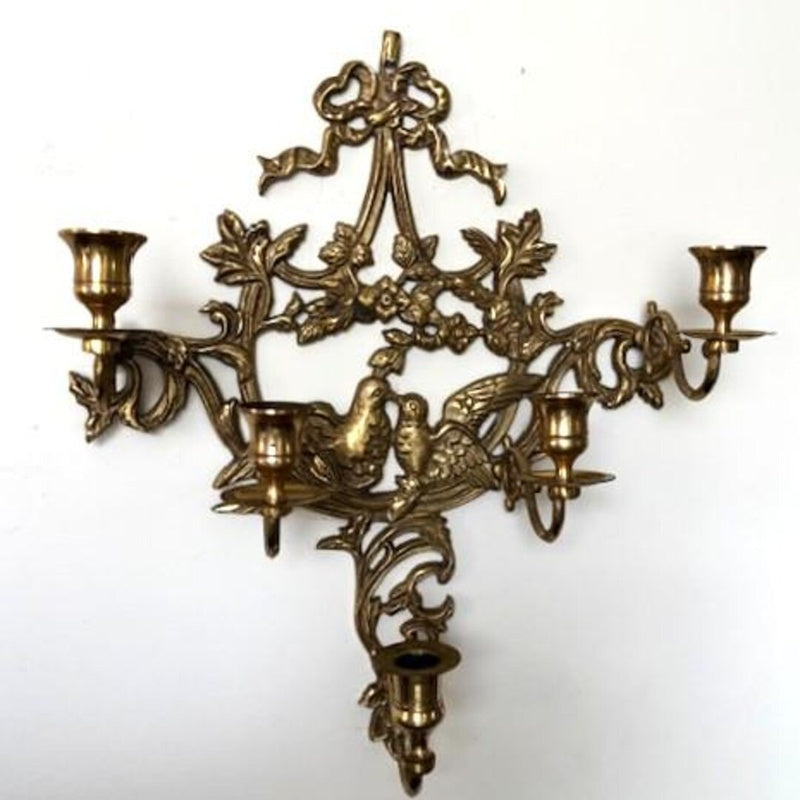 Atelier Sconce House Vantage Five Arm Brass Wall Candelabra