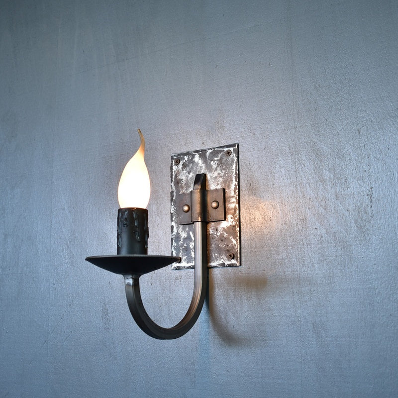 Atelier Sconce House Xanthe Hand Forged Iron and Glass Wall Lantern