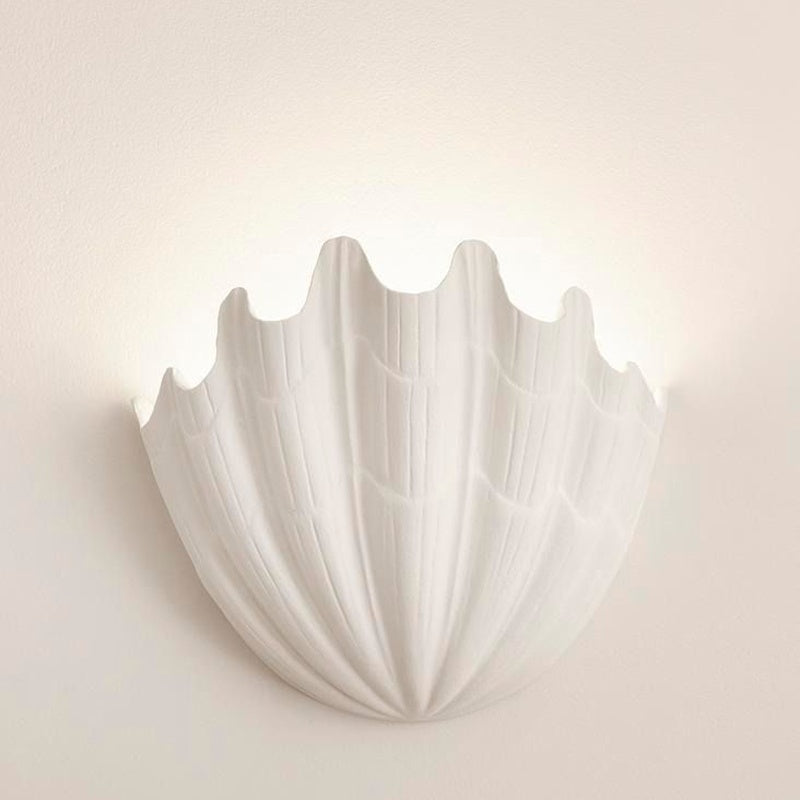 Chalkhill Studio Norbury Plaster Shell Uplighter Wall Light