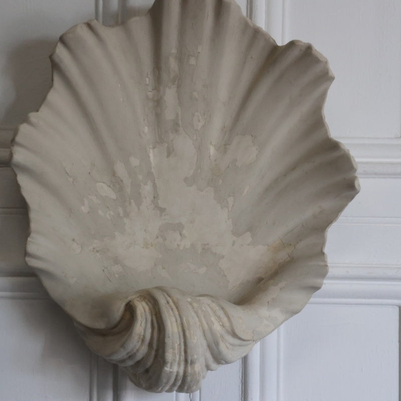 Chalkhill Studio Norbury Plaster Shell Uplighter Wall Light Large