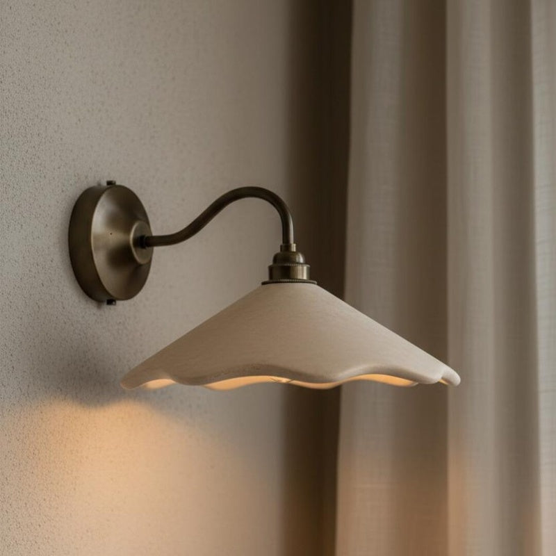 Chalkhill Studio Oakley Plaster Ribbon Sconce Wall Light
