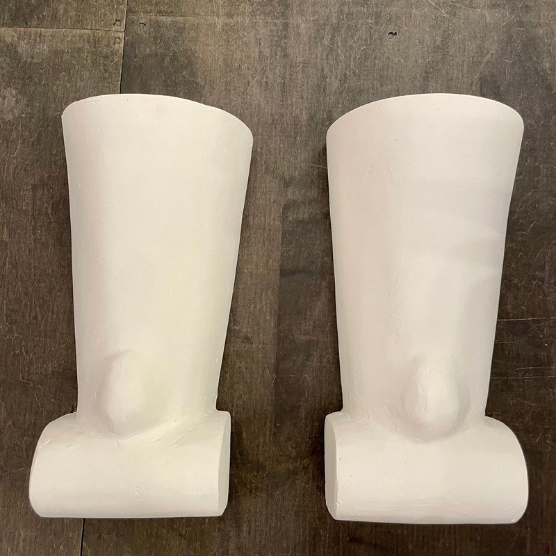 Chalkhill Studio Oakley Plaster Ribbon Sconce Wall Light Pair