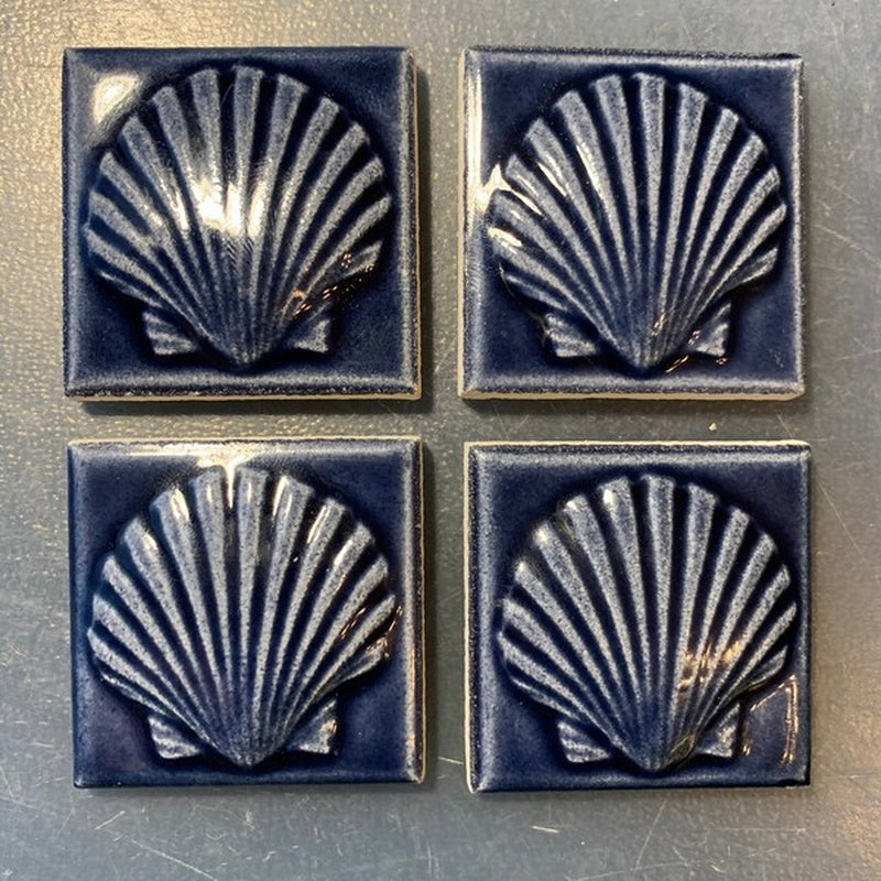 Chalkhill Studio Stanway Glazed Ceramic Scallop Set of 4