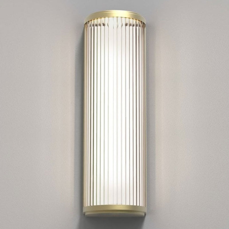 Corsham Bathroom Lighting Kelston Bath IP44 Reeded Glass Wall Light