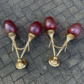 Foundry Nine Larkhall Cast Bronze Torch Uplighter Wall Light Pair