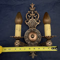 Foundry Nine Ombersley Cast Bronze Double Candle Bracket Wall Light