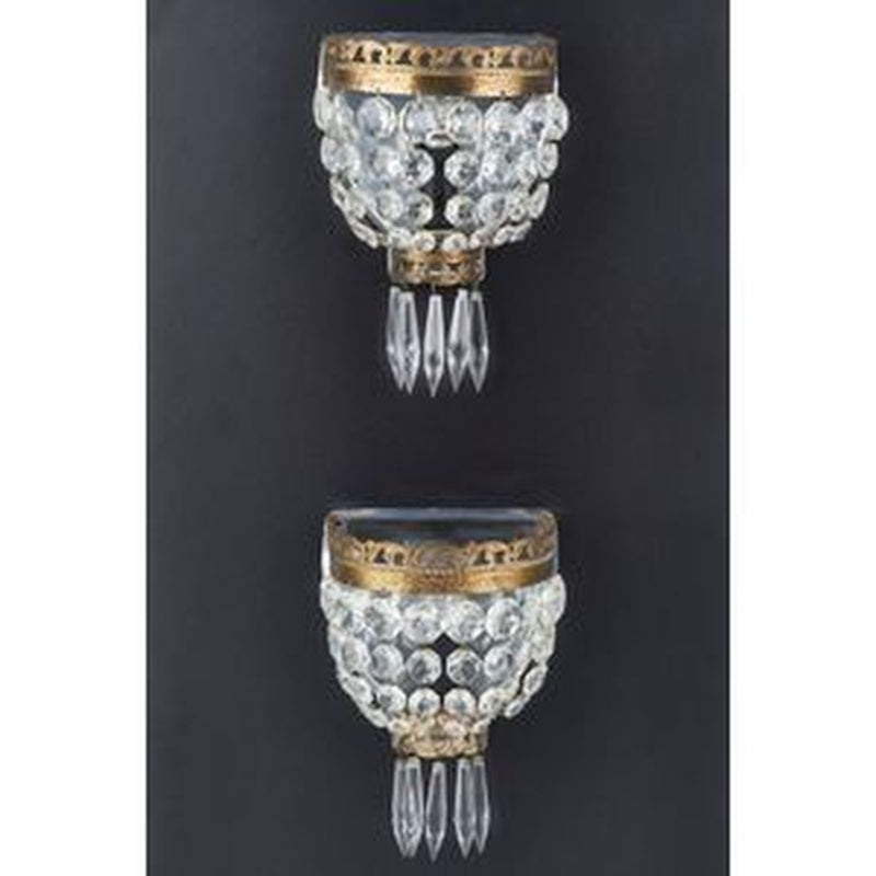 Halliwell Crystal Adelaide Cut Crystal Drop Wall Light Pair