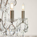 Halliwell Crystal Berkeley Crystal Candle Bracket with Pendalogues Wall Light