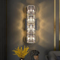 Halliwell Crystal Devonshire Crystal Column Sconce Wall Light Pair