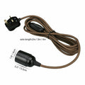 Lampwright Braided Flex Cord Set with a UK Plug