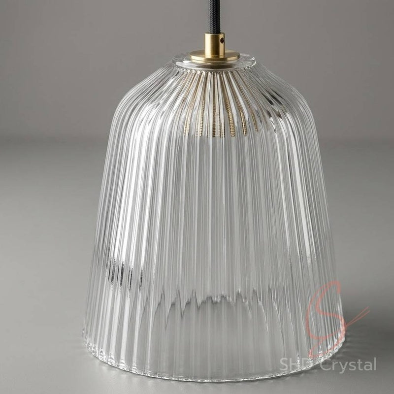 Lampwright Ribbed Glass Shade 210mm