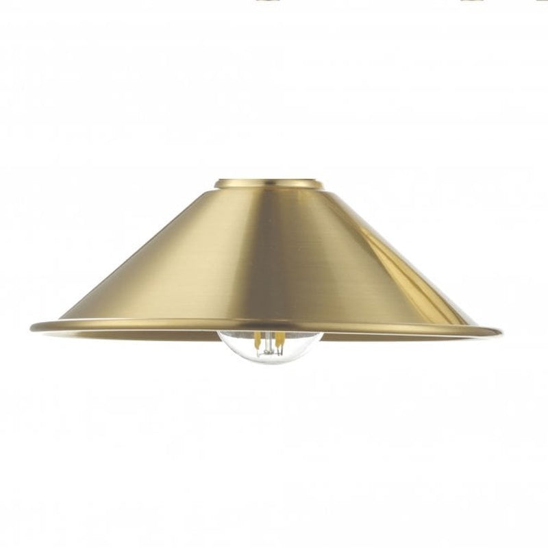 Lampwright Spun Brass Cone Shade 200mm