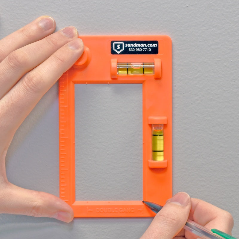 Lampwright Wall Mounting Template and Spirit Level Card