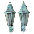 Portland Lantern Works Rame Copper Wall Lantern Large Pair