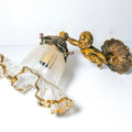 Salvage Row Restored French Bronze Rococo Wall Light Single
