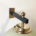 Salvage Row Restored Nineteen Fifties Italian Brass and Glass Wall Light Single