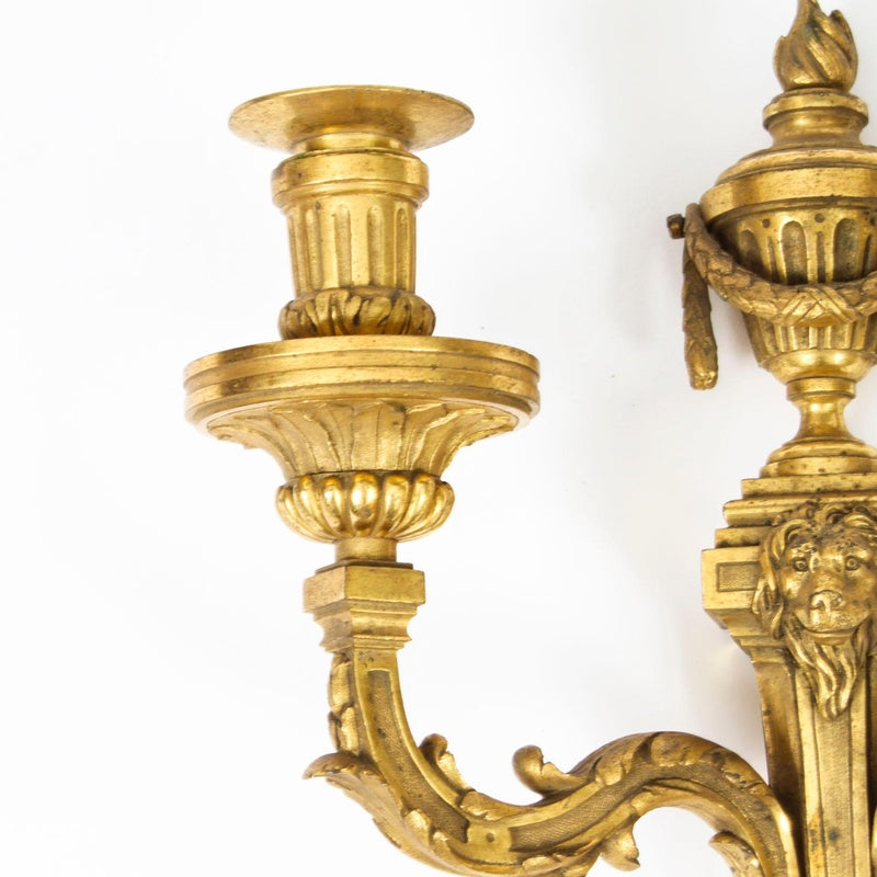 Salvage Row Restored Regency Bronze and Ormolu Wall Light Single