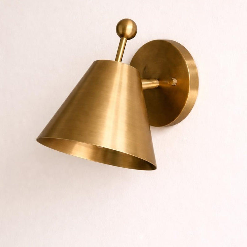 The Sconce House Collection Ardley Cone Shade Plug In Wall Light