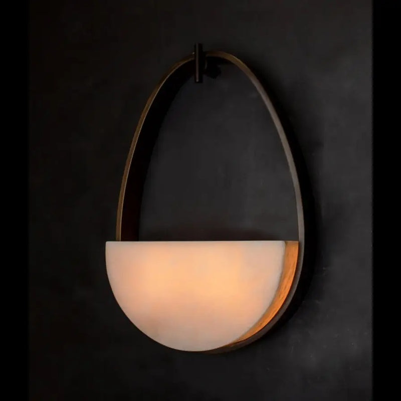 The Sconce House Collection Cropredy Opal Half Moon