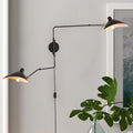 The Sconce House Collection Hemyock Twin Arm Plug In Wall Light