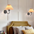 The Sconce House Collection Jevington Pleated Card Shade Plug In Wall Light