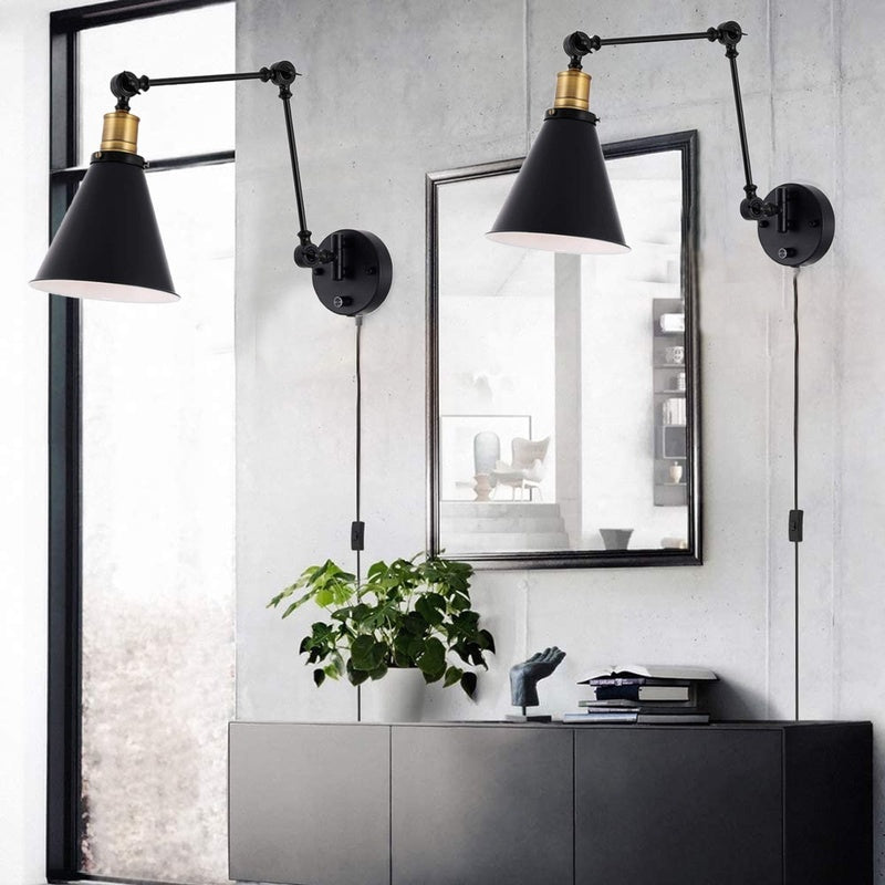 The Sconce House Collection Longcot Adjustable Spot Plug In Wall Light
