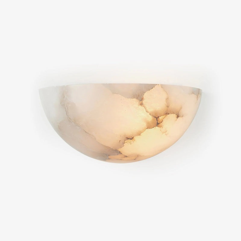 The Sconce House Collection Oddington Alabaster Effect Resin Half Moon