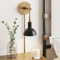 The Sconce House Collection Quarley Brass Cage Plug In Wall Light