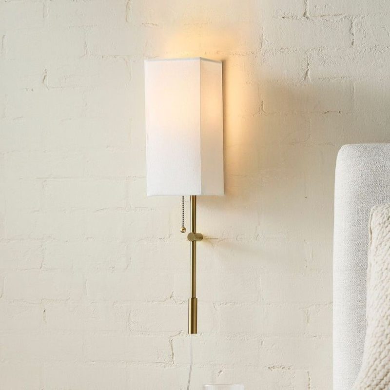 The Sconce House Collection Studley Card Drum Plug In Wall Light