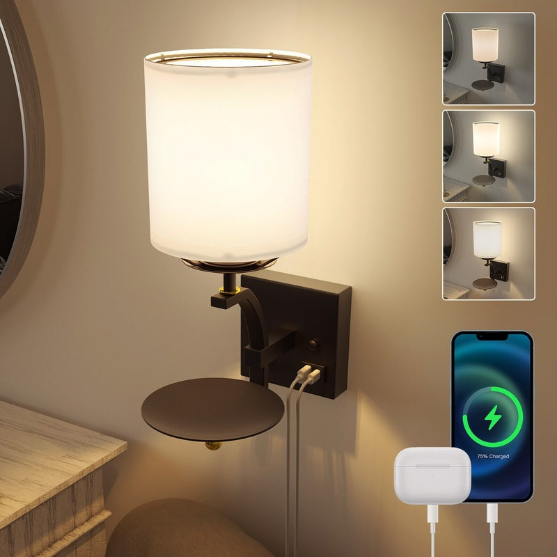 The Sconce House Collection Wickham USB Charging Plug In Wall Light