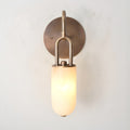 Vellum Stone Bramfield Alabaster Tapered Cylinder Wall Light