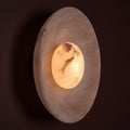Vellum Stone Colwyn Alabaster Backlit Oval Disc Wall Light