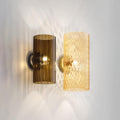 Vetro Bianco Querini Hand Blown Glass Fluted Rigadin Cylinder Wall Light Pair