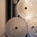 Vetro Bianco Rialto Hand Blown Glass Bubble Glass Disc Wall Light
