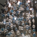 Vetro Bianco Rialto Hand Blown Glass Bubble Glass Disc Wall Light Large