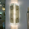 Vetro Bianco Sansovino Hand Blown Glass Twisted Glass Column Wall Light Large